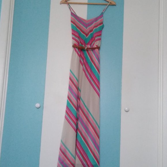 HeartSoul Stripe Maxi Dress for Juniors - Picture 3 of 5